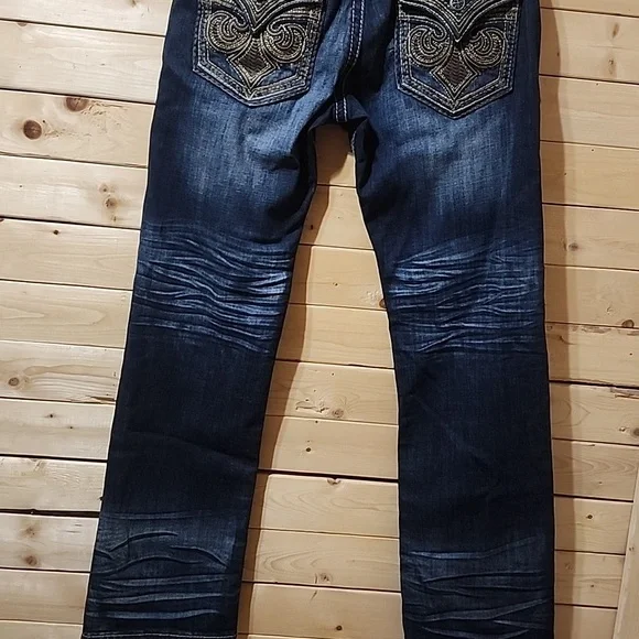 Affliction Blake Jeans Size 34  $175 Faded distressed NWOT 33in Inseam Cotton - Picture 6 of 8